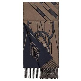 Hermès Kaschmirschal Marine Blau