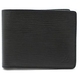 Louis Vuitton Black Epi Multiple Wallet Black