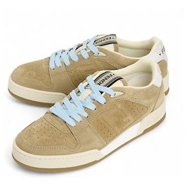 Baskets Fendi Beige en Cuir Marron