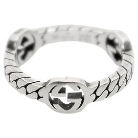 Gucci Ineinandergreifender Silberring Größe Silber