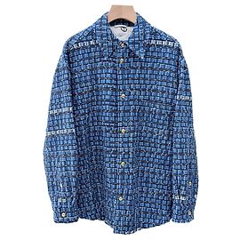 Thom Browne Denim Tweed Shirt Jacket Blue Blue