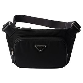 Prada Saffiano Leather Shoulder Bag Black