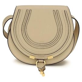 Chloé Bolsa de ombro Bos Taurus em couro de bezerro bege Bege