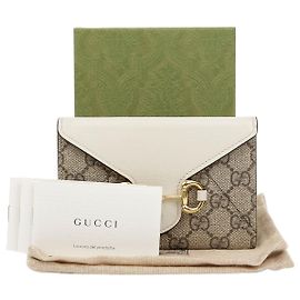 Gucci Horsebit Card Case Wallet Brown