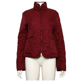 Burberry Red Nylon Quilted Women's Jacket Red