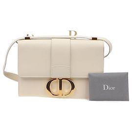 Dior Bolsa de ombro Mountain Leather Box White Gold Branco