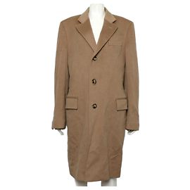 Autre Marque Beige Wool Oversized Single Women's Coat Brown