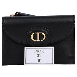 Dior Leather Mini Wallet Brown Brown