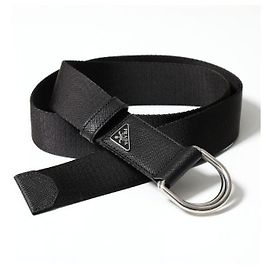 Prada (Nylon Triangle Logo D-ring Belt) Black