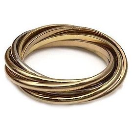 Cartier Trinity 7-Band Ring Gold Golden