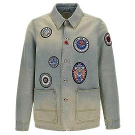 Kenzo Patch Denim Jacket Blue Blue