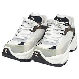 Louis Vuitton Sneakers Run White Monogram Multicolore
