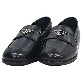 Prada Brushed Leather Loafers Brown
