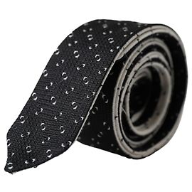 Dolce & Gabbana Corbata ajustable con estampado en blanco y negro Negro