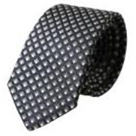 Dolce & Gabbana Corbata ajustable para hombre estampada en % seda, gris oscuro Castaño