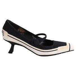 Dior Black Cloth Heels Size 36 Black