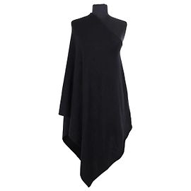 Eric Bompard schwarzer Oversize Kaschmir Poncho Schwarz