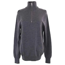 Grauer Burberry Wollpullover Grau