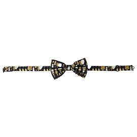 Dolce & Gabbana Black Silk Cocktail Adjustable Neck Men Bow Tie Black