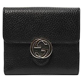 Gucci Portafoglio Interlocking Nero Nero