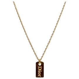 Dior Plate Gold Halskette Golden