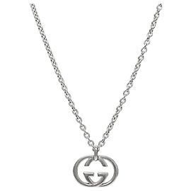 Gucci Interlocking Silver Necklace Silvery