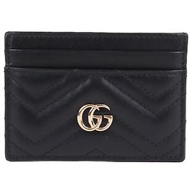 Gucci Matelassé Black Card Case Black