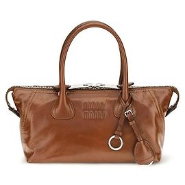 Miu Miu Borsa Bos Taurus in pelle di vitello marrone Marrone