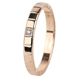 Chopard Mini Ice Cube Ring with Diamond in Pink Gold Size Pink