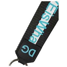 Dolce & Gabbana Multicolor Logo Polyester Brass Holder Keychain Keyring Silvery