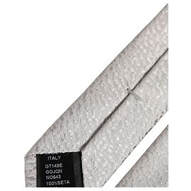 Dolce & Gabbana Corbata texturizada ajustable para hombre, gris, % seda Castaño