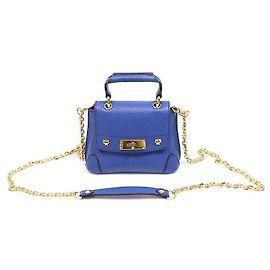 MCM Mini sac à main en cuir Navy Bleu