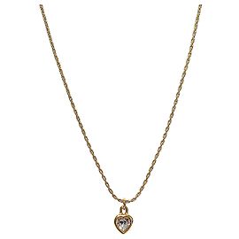 Dior Collier Cristal Cœur Doré