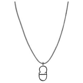 Dior Collar Vertical CD Silver Plata