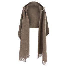 Sciarpa con cappuccio Brunello Cucinelli marrone lana e cashmere Marrone