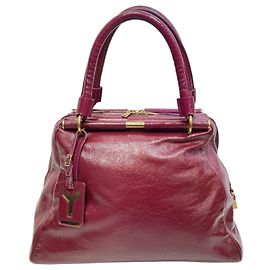 Autre Marque Bolso Tote Majorelle Medium de charol Roja