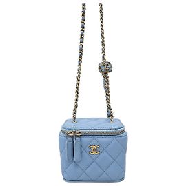 Chanel Mini Vanity em metal dourado Dourado