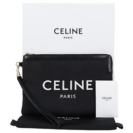 Pochette Céline Logo Marrone Cotone Marrone