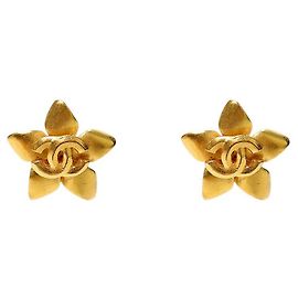 Chanel Orecchini Flower CC Gold D'oro