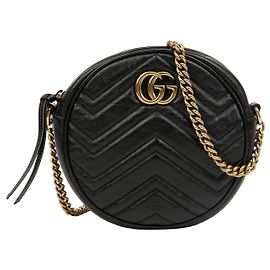 Gucci Mini Borsa a Tracolla Rotonda Nera Nero