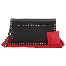 Valentino Clutch Rockstud Strap Marrone