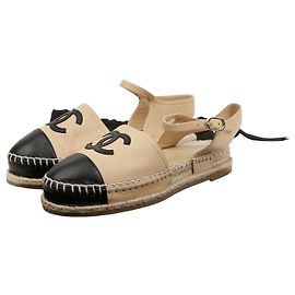 Chanel Espadrille avec bride Taille Marron