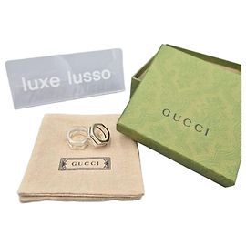 Gucci Trademark Bolt Ring Silver Silber