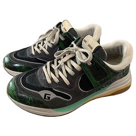 Gucci Baskets Ultraface Crocodile Marron