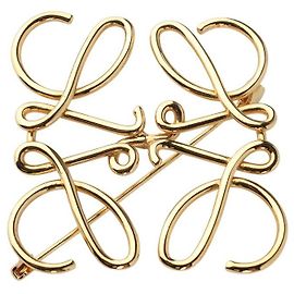 Spilla Anagram Loewe dorata D'oro