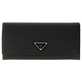 Prada Portefeuille long en Saffiano Noir