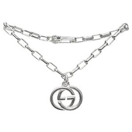 Gucci Bracelet entrelacé en argent Argenté