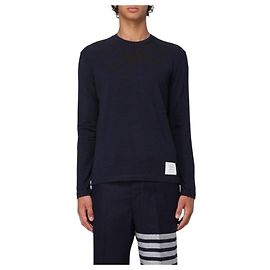 Thom Browne Wool Jersey 4-Bar T-Shirt Navy Blau