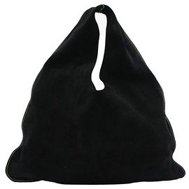 The row Picca borsa Bindle in camoscio Nero