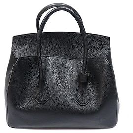 Bally mala Tote Média em Pele de Bezerro Grão Preta Preto